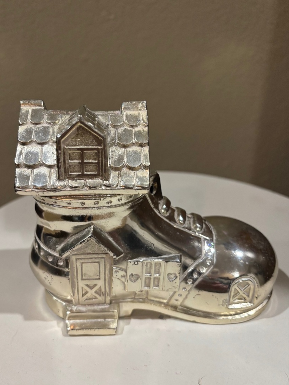Mid Century Nursery Rhyme inspired Silver-platedmade Bank